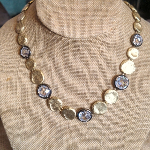 Jewelry Crystal And Gold Coin Choker Clasp Poshmark
